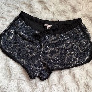 Victoria secret Stylish Black Sequin Women's Shorts size Xs brand new